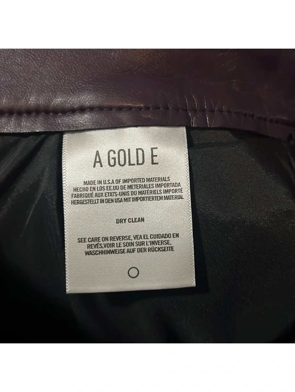 Agolde 90s Pinch Waist High Rise Straight Recycled Leather Jeans, NWT, Size 27_13